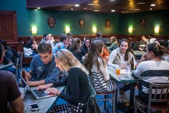 students playing trivia at magee's grill